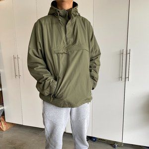 Military Surplus Windbreaker with Zipper Olive Sz. S